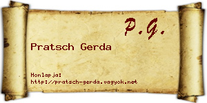 Pratsch Gerda névjegykártya